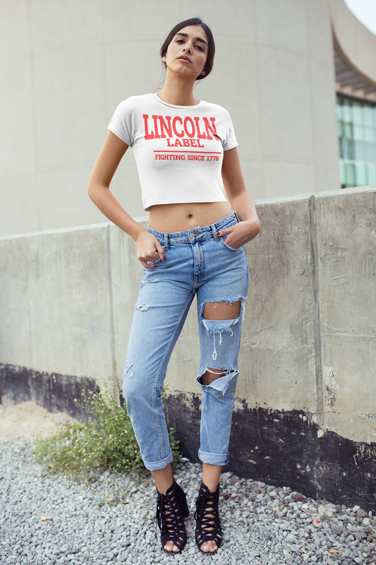 Lincoln Label Women's Crop Tee - Casual Style, Vintage Vibes, Perfect for Summer Outings, Festivals, and Everyday Wear, Great Gift Idea