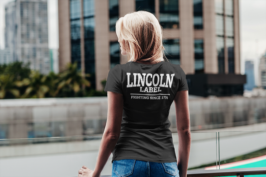 1776 Lincoln Label V-Neck Tee - Unisex Short Sleeve Shirt, Casual Wear, Gift for History Buffs, Patriotic Apparel, Vintage Style T-Shirt