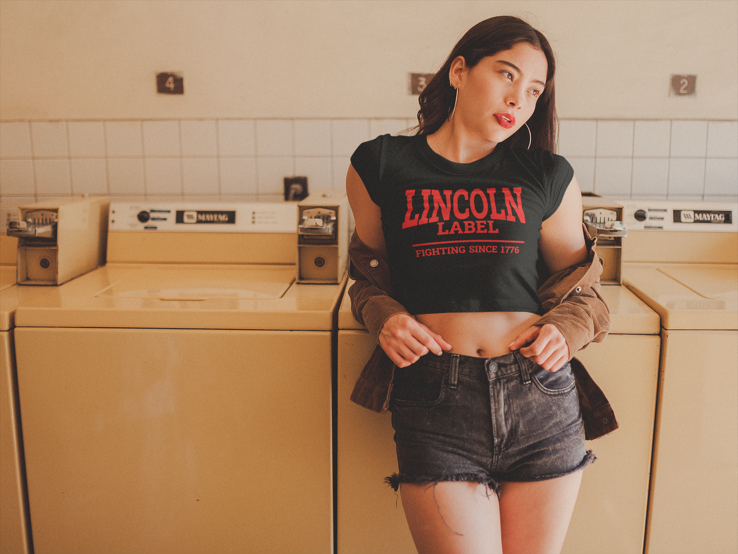 Lincoln Label Women's Crop Tee - Casual Style, Vintage Vibes, Perfect for Summer Outings, Festivals, and Everyday Wear, Great Gift Idea