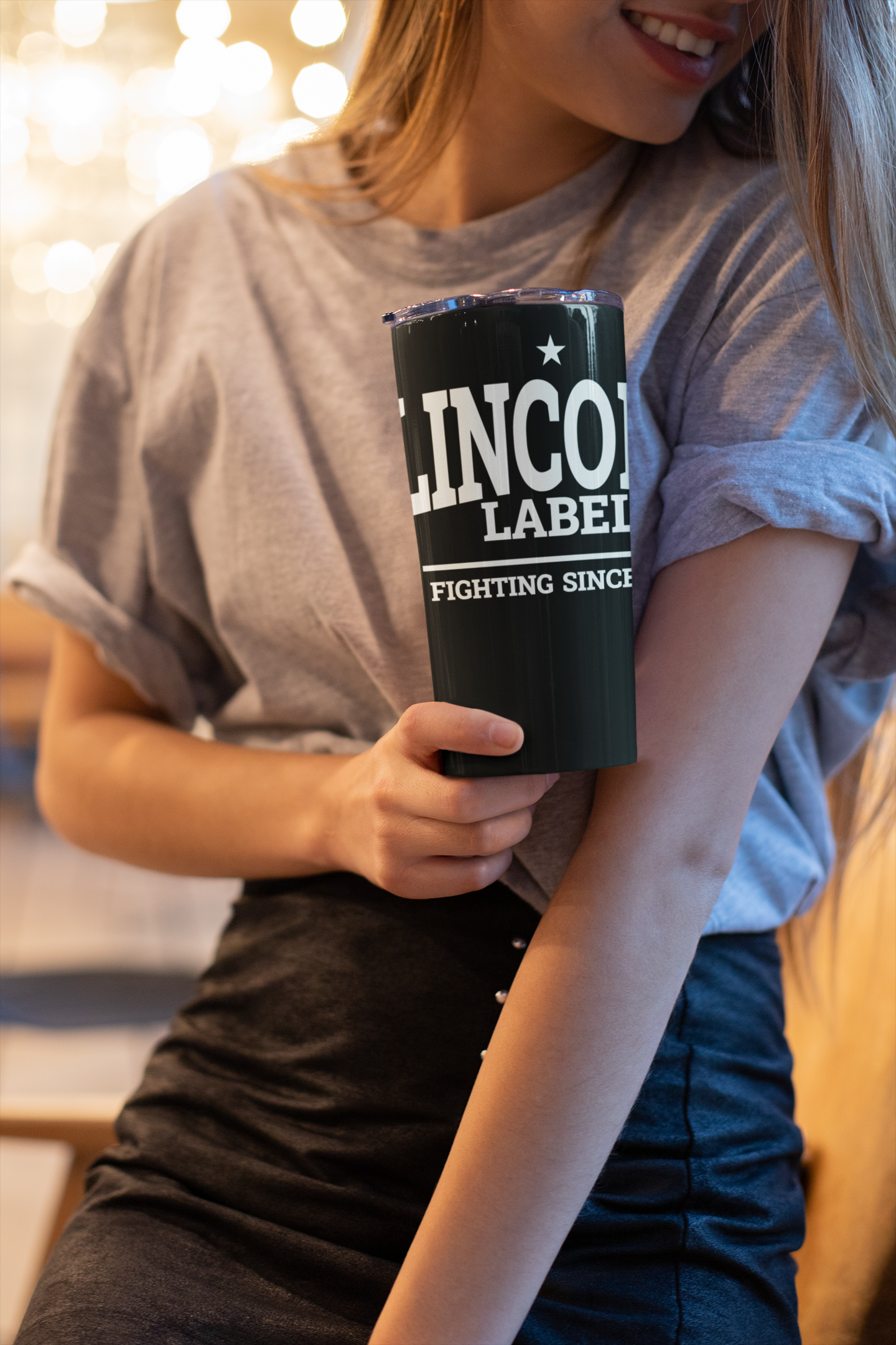Stylish Insulated Tumbler, Modern Travel Mug, Gift for Coffee Lovers, Personalized Drinkware, Black Stainless Steel, Home & Office
