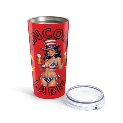 Patriotic Tumbler 20oz, Summer Party Drinkware, Americana Decor, Gifts for Her, 4th of July Mug, BBQ Essentials