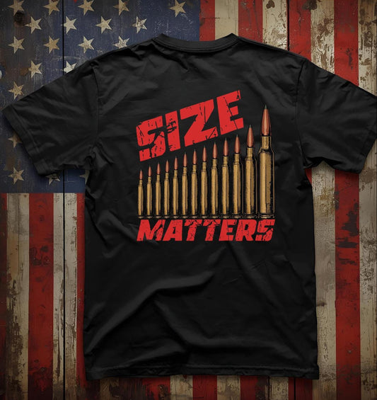 Size Matters Funny T-Shirt | Humorous Casual Tee | Great Gift Idea