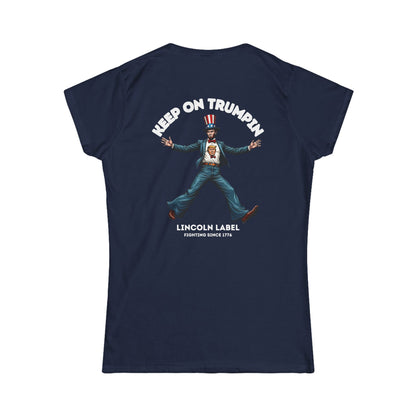 Vintage Graphic Tee: Keep On Trumpin' Women's Softstyle T-Shirt, Casual Wear, Gift for Fans, Political Statement, Comfortable Fashion
