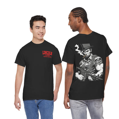 Lincoln Label Tee — Vintage Abe Lincoln Soldier Graphic T‑Shirt