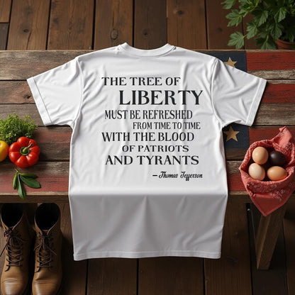 Patriotic T-Shirt - Thomas Jefferson's Tree of Liberty Quote - Vintage Style Tee